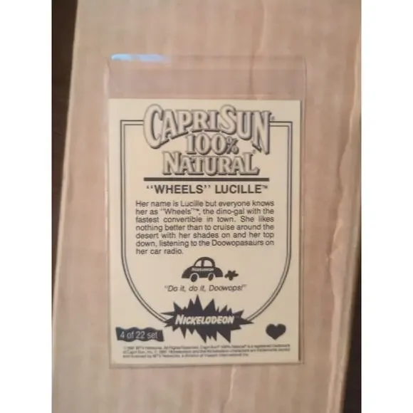 Vintage 1991 Capri-Sun Nickelodeon: "Wheel" Lucille Trading Card #4 - Picture 2 of 2